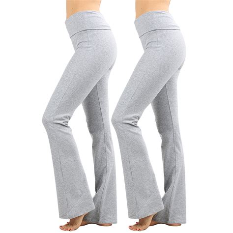 Thelovely Womens And Plus Stretch Cotton Fold Over High Waist Bootcut