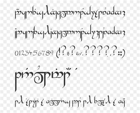 Tengwar Gandalf Font Preview Tengwar Gandalf Text Handwriting Letter