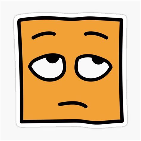 Expressive and Cute Square Face Emoji Sticker