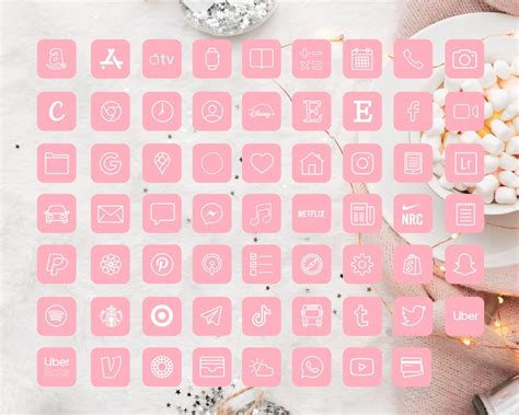 IOS15 App Icons Ios 14 Iphone App Pack Pink App Pack Ios Etsy