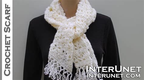 How To Crochet A Scarf Lace Scarf Crochet Pattern Youtube