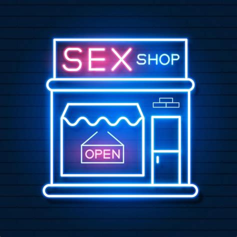 Sex Shop Agora Sinal De Néon Pronto Para Seu Projeto Cartão Banner