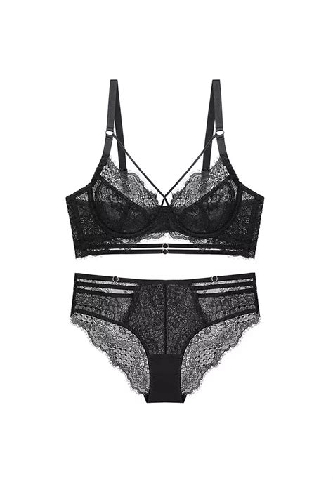 ZITIQUE Lace Lingerie Set Bra And Panty Black 2024 Buy ZITIQUE