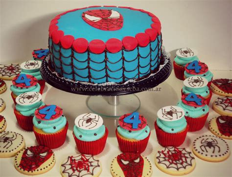 Spiderman Cake Cookies And Cupcakes Set