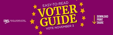 Easy To Read Voter Guide League Of Women Voters