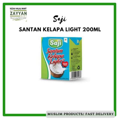 Saji Santan Kelapa Light Ml Shopee Malaysia