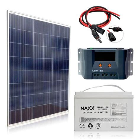 Zestaw Komlet Solarny Panel S Oneczny W Aku Ah Elowy Regulator