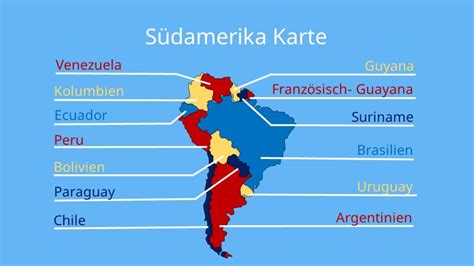 Südamerika Länder Geographie Regionen mit Video