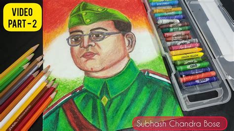 Subhash Chandra Bose Drawing Video Part 2 Easy Steps To Draw Subhash