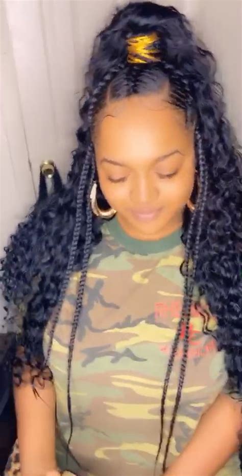 Half Up Half Down Feed In Braids [video] Braided Half Up Half Down Hair Feed In Braid Feed