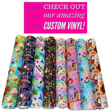 Custom Printed Vinyl Rolls Preorder Etsy