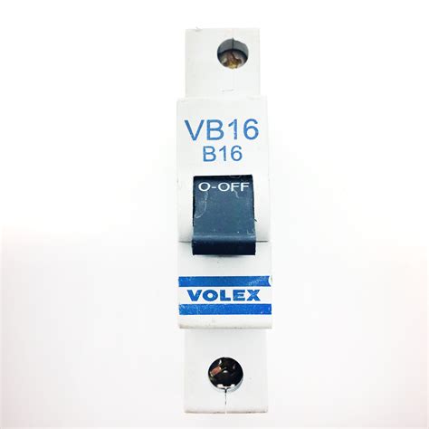 MCB S Volex VB16 White Clip B16 16A 16 MCB Circuit Breaker Type B