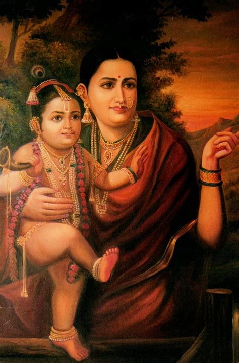 Little Krishna With Her Mother Painting By Vishal Gurjar Fine Art America