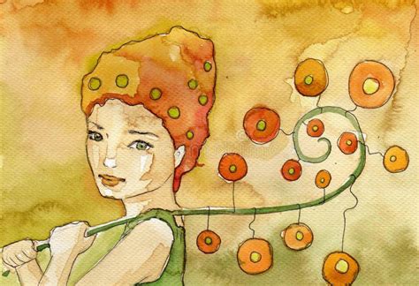 Florist, stock illustration. Illustration of abstraction - 24039765