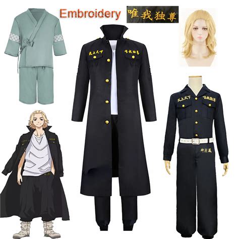 Anime Tokyo Revengers Cosplay Costume Sano Manjiro Cloak Tokyo Manji