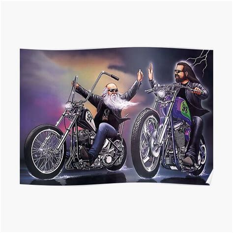 Motorcycle Art David Mann View Of An Easy Rider Poster For Sale By