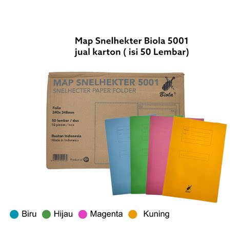 Jual Map Snelhekter Kertas Biola Ukuran Folio F Stof Map