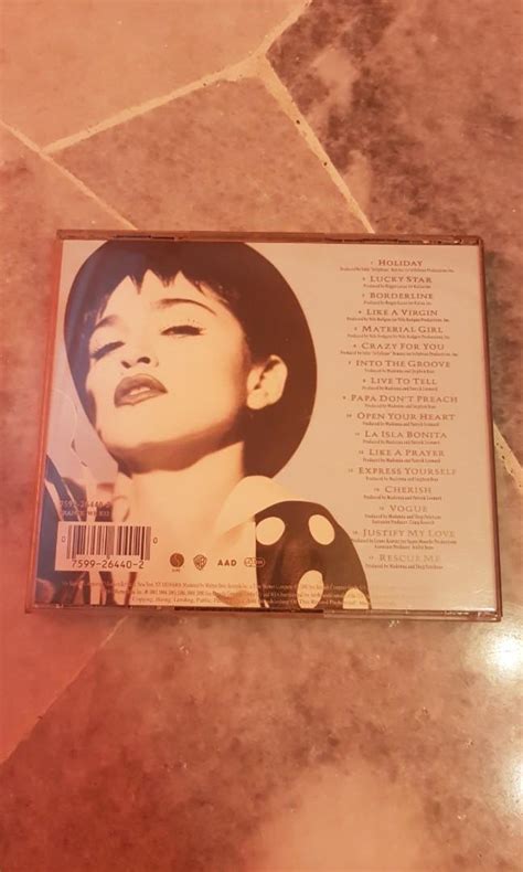 Madonna The Immaculate Collection Hobbies Toys Music Media Cds