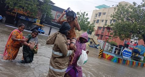 Cyclone Michaung Heavy Rainfall Floods Parts Of Chennai Flights