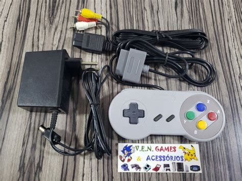 Kit Super Nintendo Controle Fonte E Cabo Av Mercadolivre