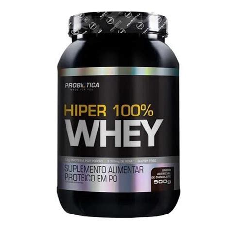 Whey 100 Hiper Whey 900g Pote Chocolate Probiotica Incolor Netshoes