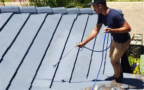 Spray Painting a Residential Roof - Mihusi Construction