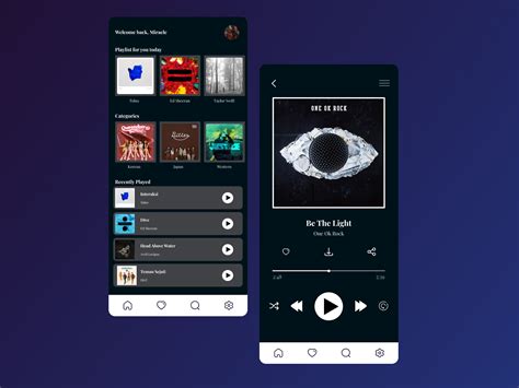 Music Player Design by Kaeru on Dribbble