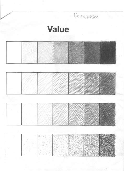 Shading Value Scale Worksheet Value Drawing, Basic Drawing, Drawing ...