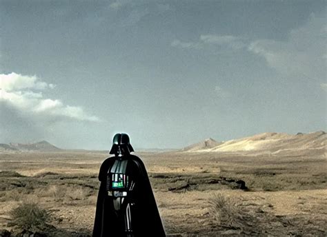 Film Still Of Darth Vader As William The Man In Black Stable