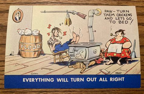 Vintage 1940s Hillbilly Humor Postcards: Luther Jakie Irby, Artist ...