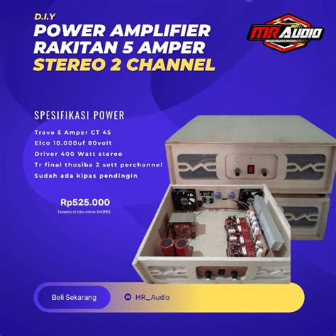 Jual POWER RAKITAN 5 AMPER KECIL CT 45 STEREO 2 CHANNEL Shopee Indonesia