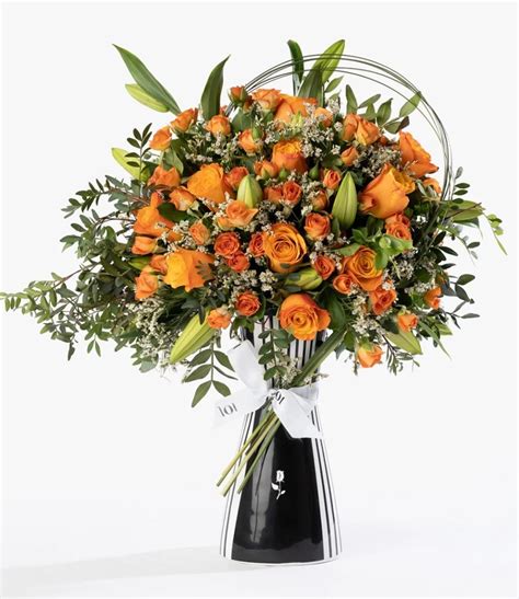 Orange Roses Flower Arrangement By Forever Rose In Riyadh Joi Ts