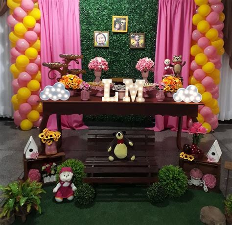 Decoração Masha e Urso Steffanina Decorações de Festas e Eventos