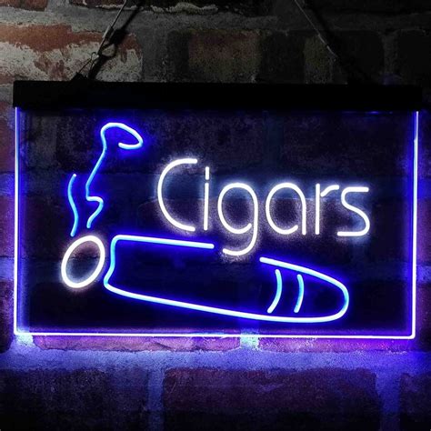 Cigars Shop Room Smoke Dual Color Led Neon Sign St6 I4033 Etsy