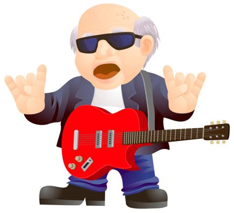 Old Man Playing Guitar Illustrations Royalty Free Vector Graphics