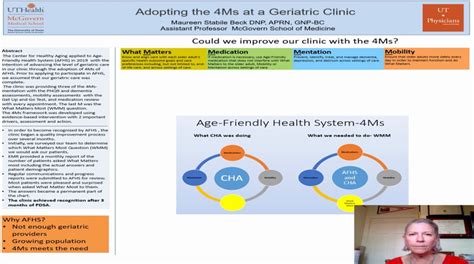 Adopting The 4ms At A Geriatric Clinic