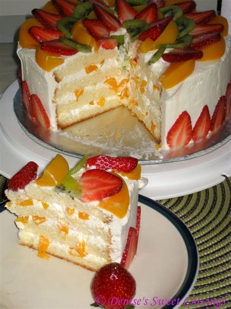 Hows Baking Vanilla Chiffon With Fresh Fruits Topping Fresh Fruit