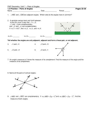 Fillable Online Use The Protractor To Find The Measure Of Each