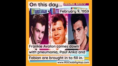 February 9 1959 Frankie Avalon Youtube