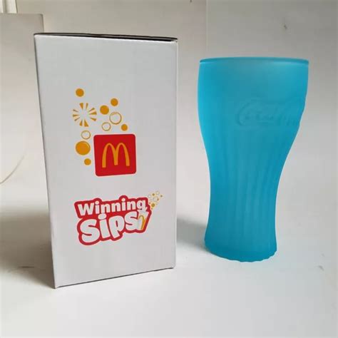 MCDONALDS COCA COLA Winning Sips Limited Edition 2024 Glass Blue Boxed