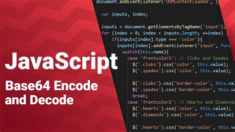 Base64 Encode And Decode With Javascript Youtube