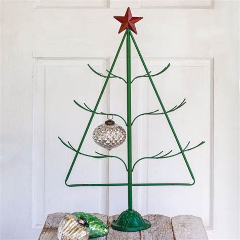 Small Metal Tabletop Christmas Tree With Wire Branches Farmhouse Christmas Décor