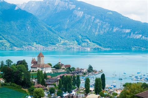 Premium Photo | Spiez castle in switzerland