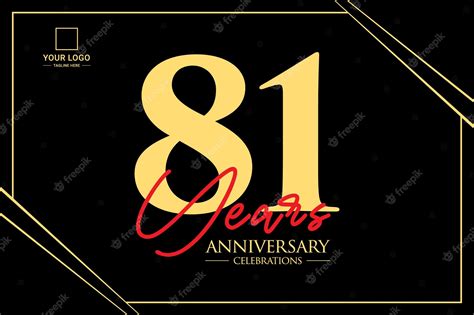 Premium Vector 81th Anniversary Celebration Logo Design Concept Logo