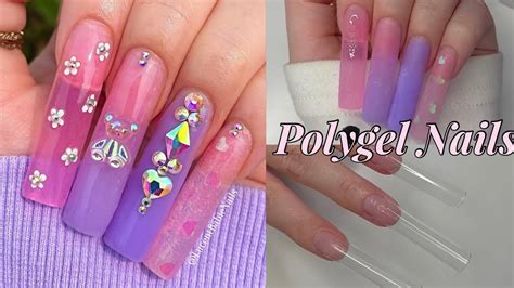 Do A Pink Purple Polygel Nail Freestyle With Me Beginner Friendly