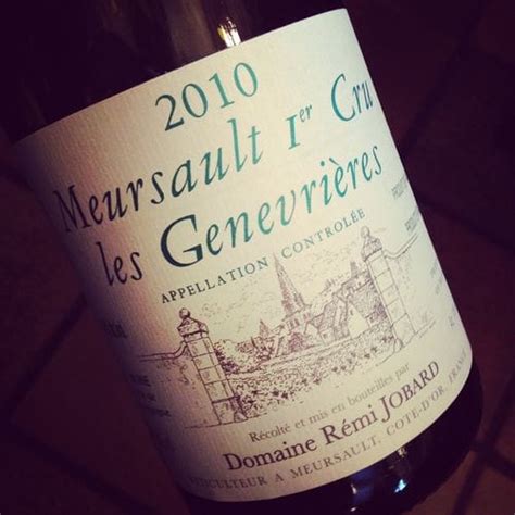 Domaine Rémi Jobard Meursault 1er Cru Les Genevrières 2010 Dans mon verre