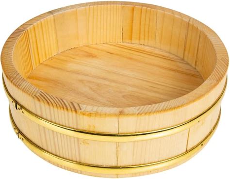 Cabilock tazón de Madera para Sushi Hangiri Sushi Oke Sushi Arroz