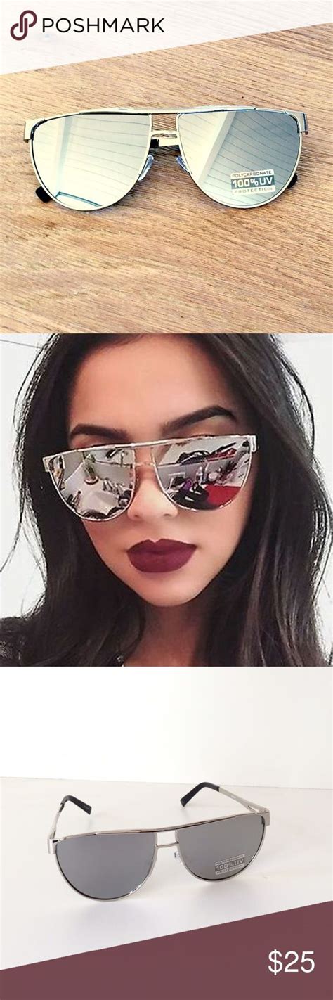 Just In Silver Oversized Mirrored Sunnies Sunglasses Accessories Silver Mirrored Aviators