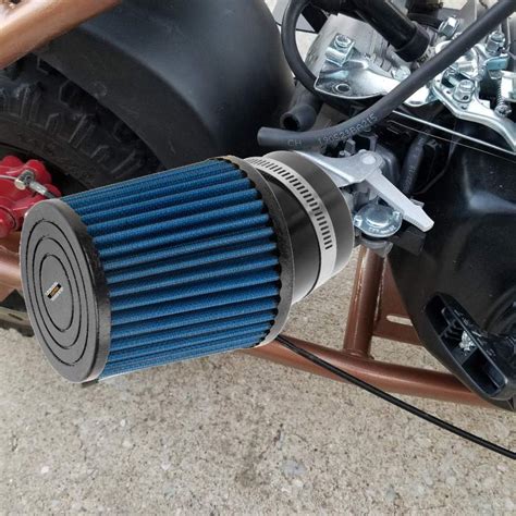 Hiaors Blue Air Filter Adapter Intake Kit For 6 5 Hp Honda Clone Gx160 Gx200 Predator 212cc