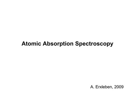 Vip Atomic Absorption Spectroscopy Ppt